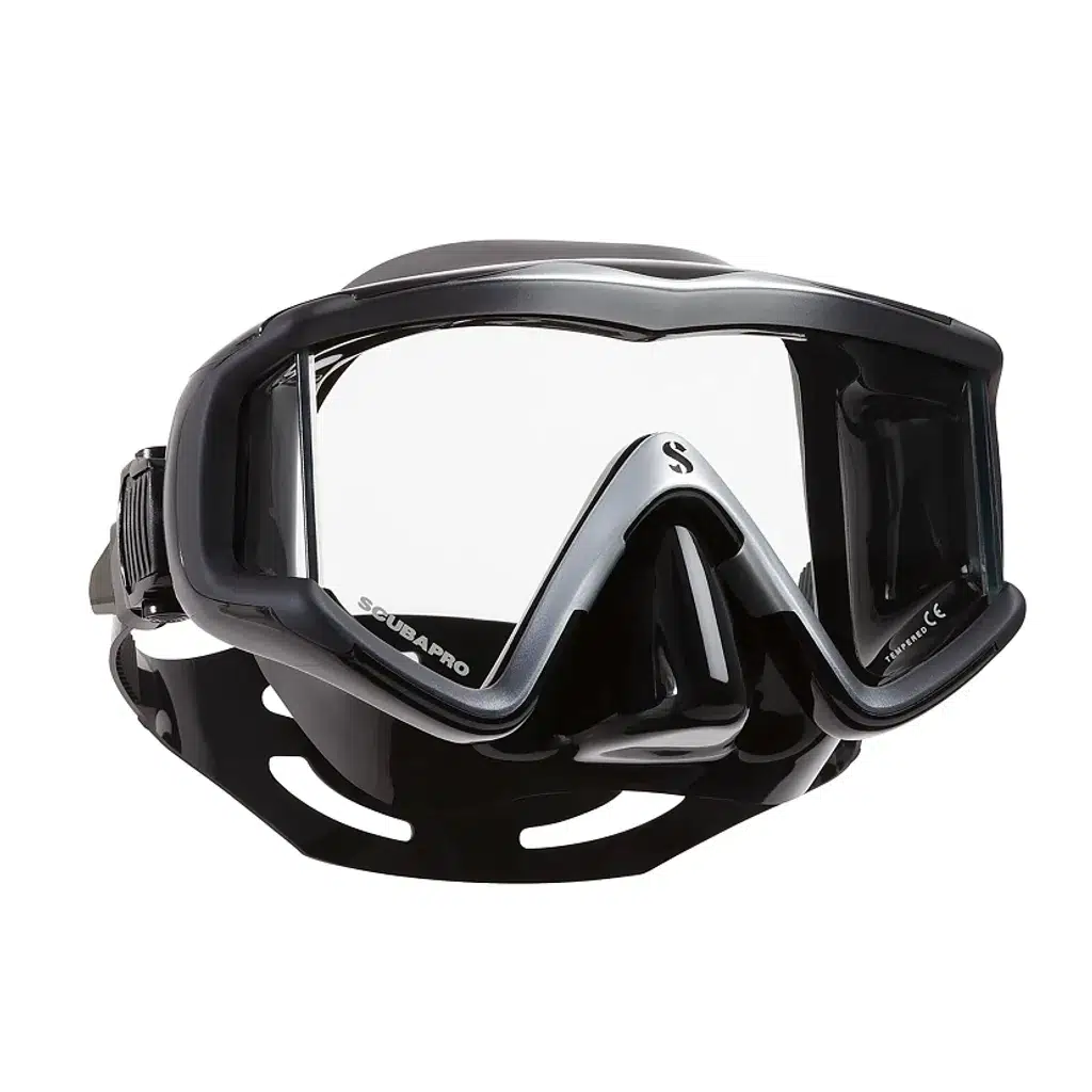 SCUBAPRO CRYSTAL VU MASKE - SİYAH-GRİ
