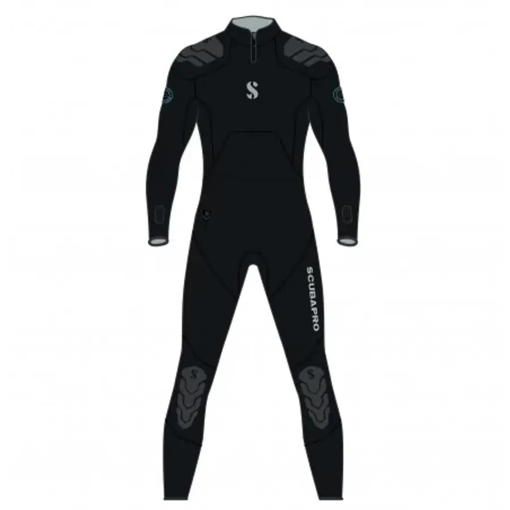 SCUBAPRO ELBISE EVERFLEX BACK-ZIP 5/4 ERKEK SIYAH