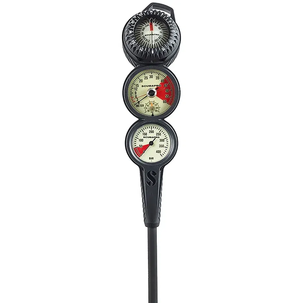 SCUBAPRO KONSOL 3 GAUGE INLINE CONSOLE METAL PGbar-DGm-FS2