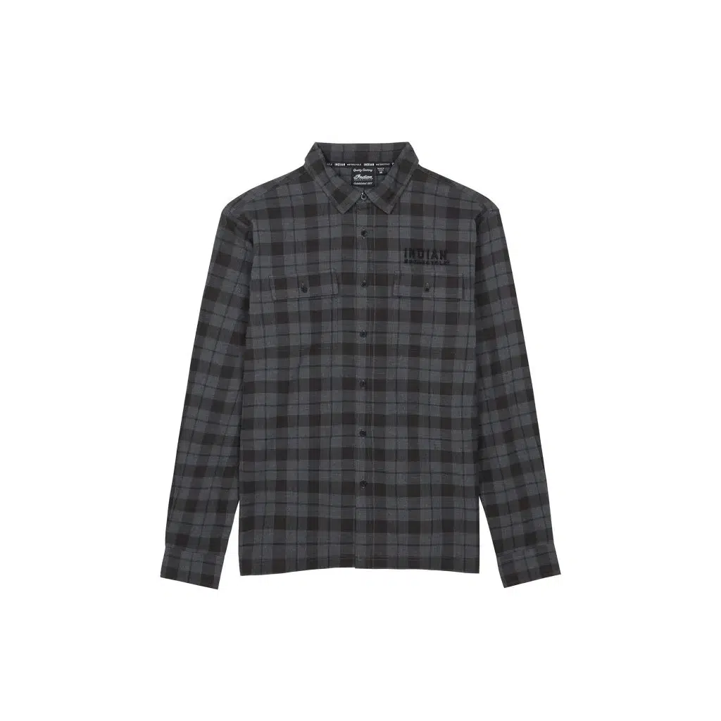 INDIAN MOTORCYCLE MW BK CHICAGO PLAID SHIRT ERKEK TİŞÖRT