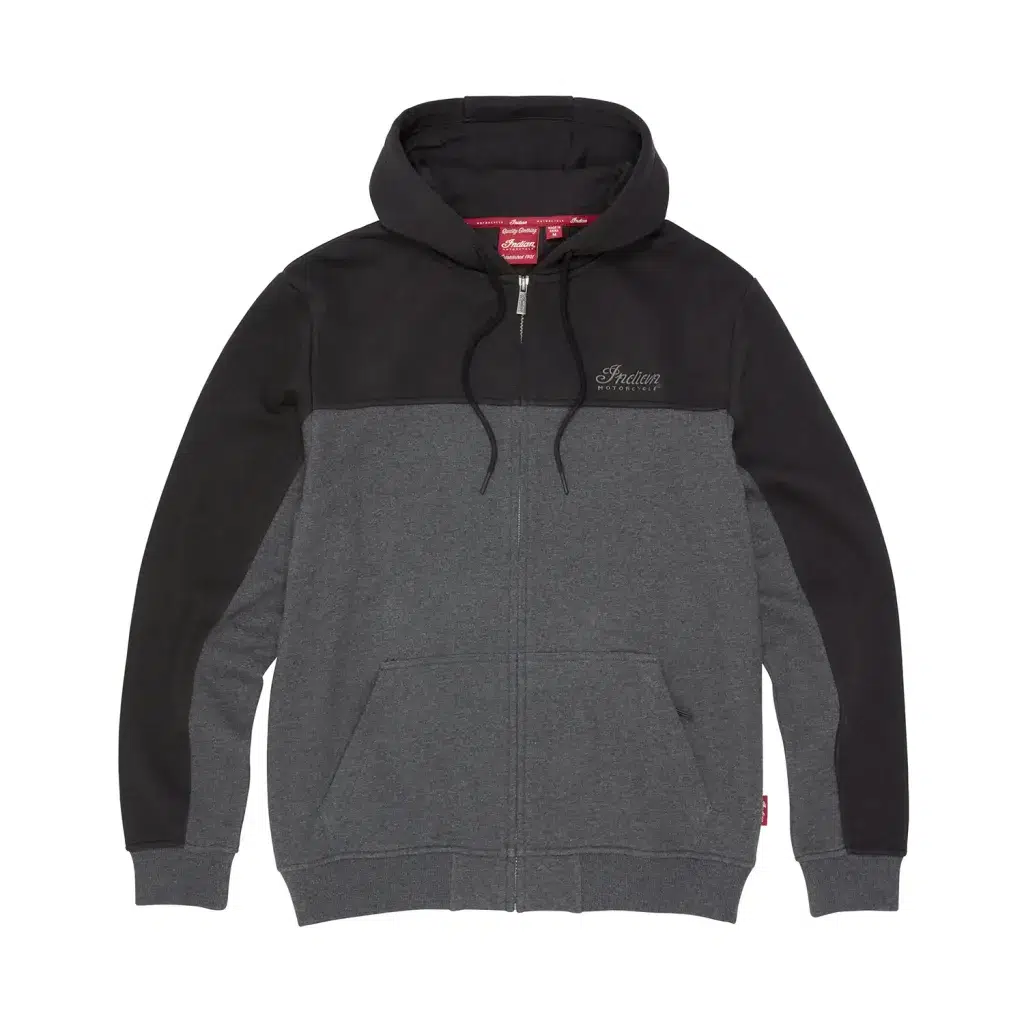 INDIAN MOTORCYCLE MW GY COLORB SCRIPT ERKEK HOODIE