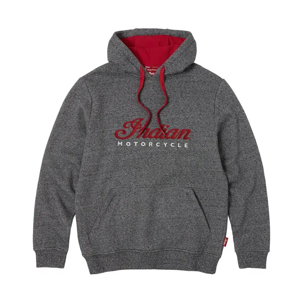 INDIAN MOTORCYCLE MW GY LOGO HEAD ERKEK HOODIE