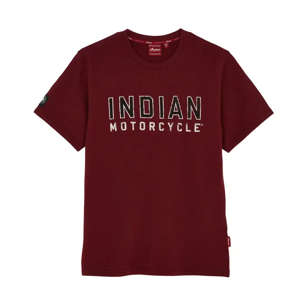 INDIAN MOTORCYCLE MW RD DISTR BLOCK LOGO ERKEK TİŞÖRT