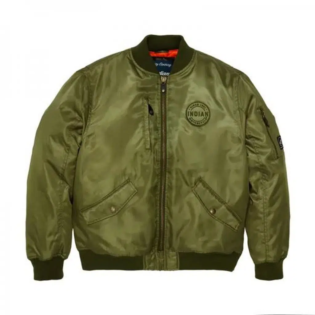 INDIAN MOTORCYCLE MW ROCKFORD ERKEK BOMBER CEKET YEŞİL