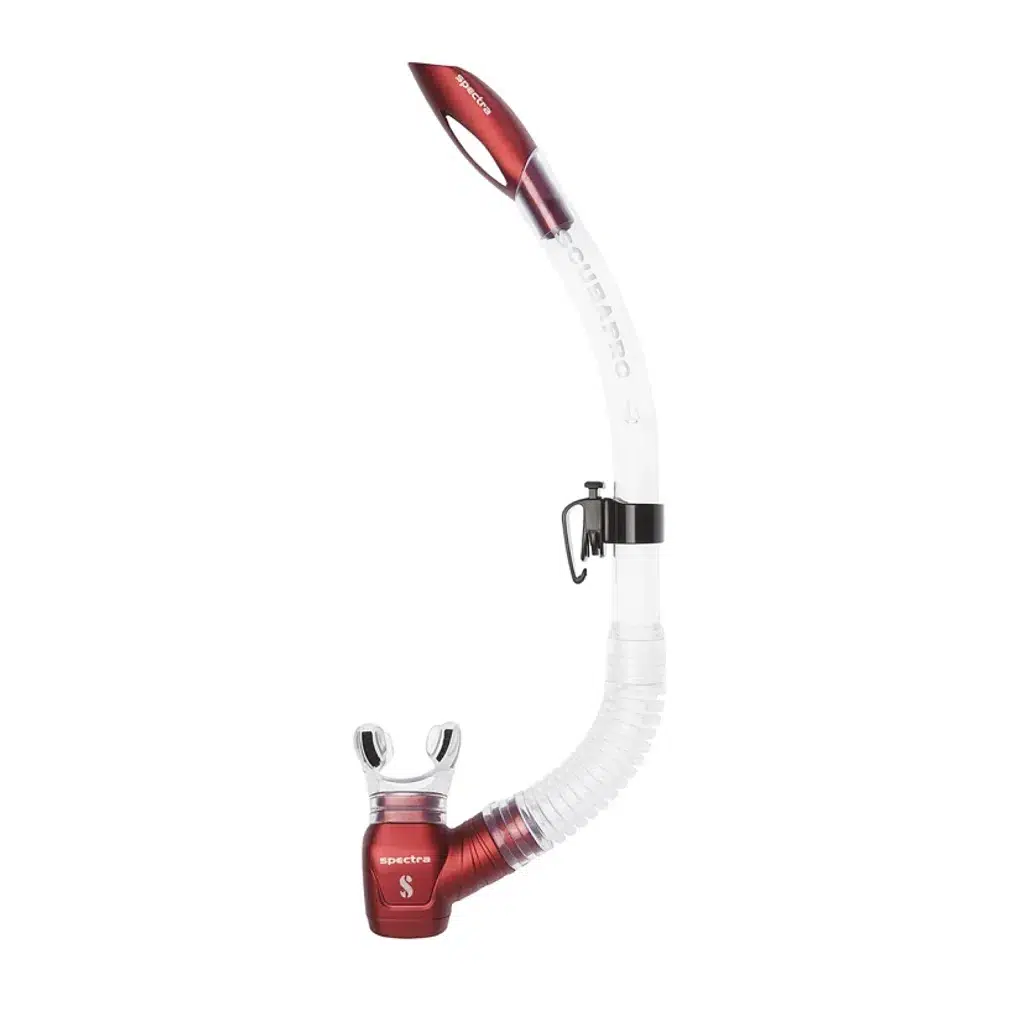 SCUBAPRO SNORKEL SPECTRA - ŞEFFAF-KIRMIZI