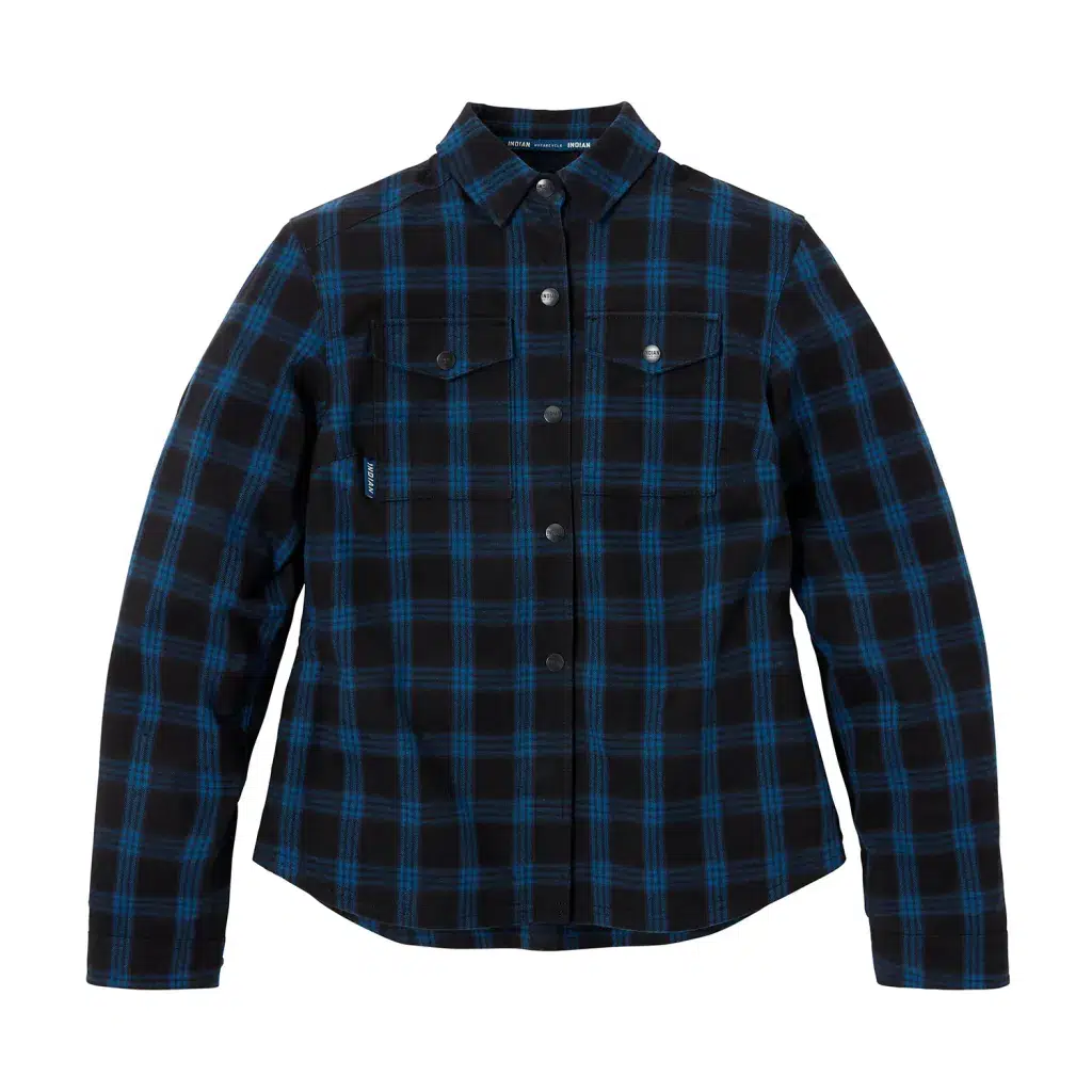 INDIAN MOTORCYCLE WW CANYN PLAID OVRSHRT BLU KADIN GÖMLEK MAVİ