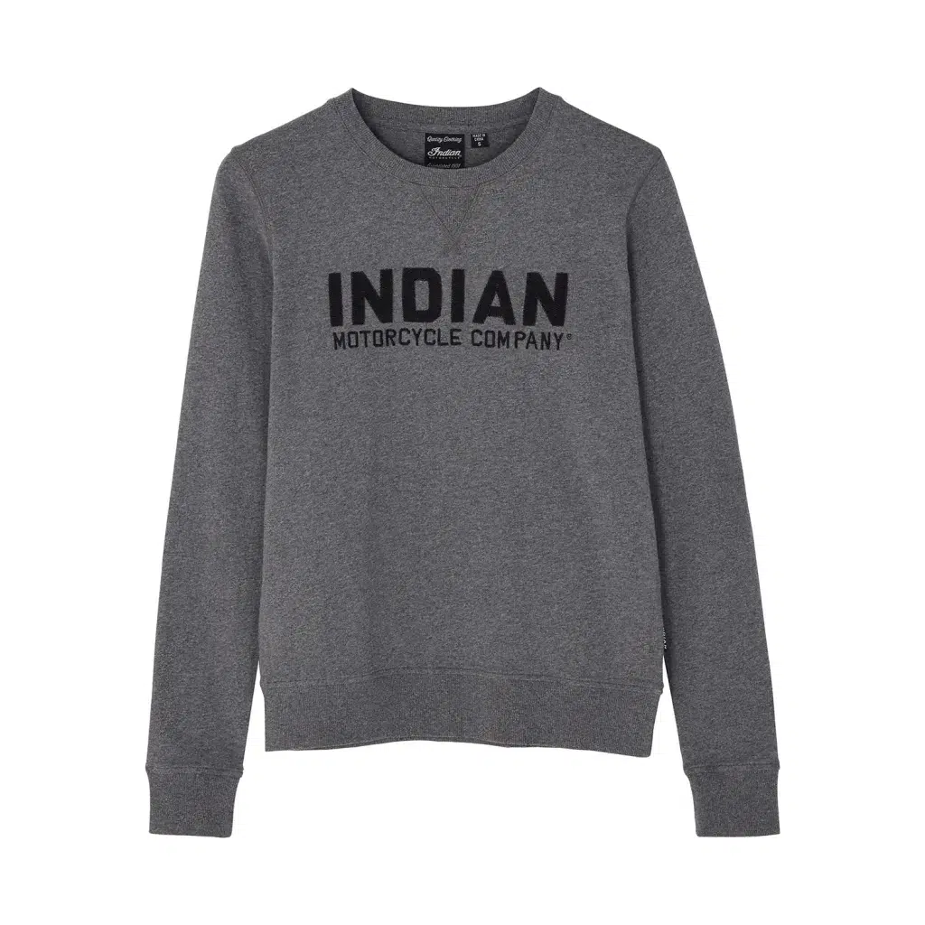 INDIAN MOTORCYCLE WW GY CHAINS EMB LS KADIN SWEAT